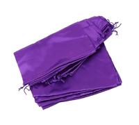 SOIMISS Lot de 10 Paquet de Rangement pour Perruques en Satin Violet, Taille Moyenne, Cordon de Serrage, pour Transport et Stockage, Adapté aux Extensions de Cheveux, Usage Voyage