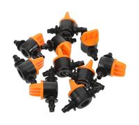 SOIMISS Lot de 10 Vannes D'arrêt pour Tuyaux D'irrigation Goutte à Goutte 4/7 Mm Microtubes, Accessoires D'arrosage De Jardin Réglables en Abs Solide, Contrôle Précis du Débit d'eau