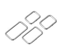 SOIMISS Lot de 100 Boucles Métalliques Argentées Carrées 38x16x2,8 Mm en Métal Robuste pour Sangles de Paquet et Accessoires de Couture Artisanale