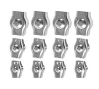 SOIMISS Lot de 12 Clips Câbles en Acier Inoxydable 304 - Pinces Simples M5, M6, M8 - Clips pour Câbles Métalliques Robustes et Résistants la Corrosion - Usage Industriel et