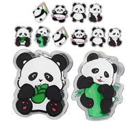SOIMISS Lot de 12 Pinces à Clips Multifonctions en Acrylique Transparent, Motifs Panda Mignons, Taille Moyenne, Accessoires de Bureau Pratiques pour Documents et Sachets, Clips Décoratifs