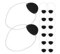 SOIMISS Lot de 14 Cache-Œil de Pirate Noir en Feutre Polyester, Accessoire de Fête pour Garçon et Filles, Activité d’Aventure, Costumes d’Halloween