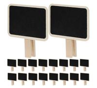 SOIMISS Lot de 18 Mini Panneaux à Craie Pinces en Bois 7,2 X 6,8 X 4,8 Cm pour Étiquetage Buffet, Signalisation Alimentaire et Présentation Produits, Étiquettes pour Panier et Table