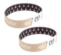 SOIMISS Lot de 2 Bracelets Religieux Élastiques Chrétiens Versets Bibliques Bracelets Décoratifs Unisexes Noir et Gris Ajustables pour Usage Quotidien et Événements Spirituels
