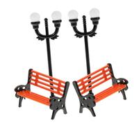 SOIMISS Lot De 2 Chaises De Parc Lampadaires Modèle Miniature pour Enfants Décoration De Chaise Mini Jouets Jouets pour Enfants Ornements pour Chaises d'enfants Mini