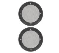 SOIMISS Lot de 2 Grilles de Protection pour Haut-Parleur 5 Pouces en Maille Métallique Noire, Accessoires pour Caisson de Basses Voiture, Compatible 4-6 Pouces, Filet de Sécurité pour