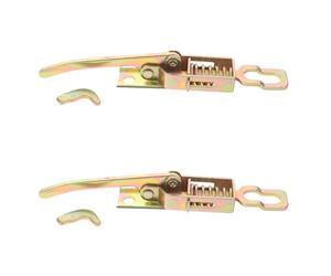 SOIMISS Lot de 2 Loquets de Porte à Ressort en Acier Robuste pour Remorque et Camion, Quincaillerie de Verrouillage à Bascule Fixe, Système de Verrou pour Sécuriser Portes de