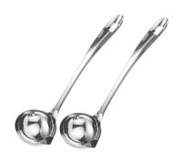 SOIMISS Lot de 2 Louches Séparatrices de Graisse en Acier Inoxydable avec Bec Verseur Louche à Soupe Ménagère Petite Taille Filtre Passoire pour Cuisson Saine et Service Facile