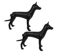SOIMISS Lot de 2 Mannequins Gonflables pour Chien Grand Format en PVC 018 MM Noir Présentoir Portable pour Vêtements D’Animaux pour Boutiques Vitrines et Festivals