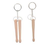 SOIMISS Lot De 2 Mini Porte-Clés Pour Baguettes De Batterie Accessoires Pour Instruments De Percussion Porte-Clés En Beige