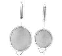 SOIMISS Lot de 2 Passoires Fines en Acier Inoxydable, Tamis à Mailles Fines Longues Poignées, Diamètres 12 Cm et 18 Cm, Passoires Multifonctions Cuisine, Filtrage Jus, Lait de Soja