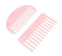 SOIMISS Lot De 2 Peignes à Cheveux En Acétate Rose, 1 Dent Large Rectangulaire 1 Dent Fine Semi-circulaire, Peignes Latéraux Pour Cheveux, Pour Filles, Coiffure Quotidienne Et Soin Du Cuir Chevelu