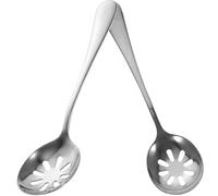 SOIMISS Lot de 2 Petites Cuillères à Fentes en Acier Inoxydable Ustensiles de Service Cuisine Réutilisables Cuillères Ergonomiques pour Filtrer Soupe et Usage Quotidien Adaptées Maison