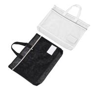 SOIMISS Lot de 2 Pochettes de Rangement A3 en Nylon avec Poignée Grosse Capacité Fermeture Éclair Pochette Porte-Affiches Résistante à l'abrasion pour Artistes Étudiants et Bureau