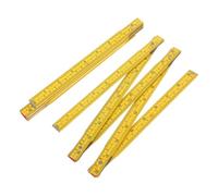SOIMISS Lot de 2 Règles en Bois Pliables 1 Mètre Double Graduation Métrique et Impériale Pliage Compact à 10 Sections Mètre de Menuisier Précis Outil de Mesure Portable pour École et
