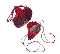 SOIMISS Lot de 2 Sachets en Brocart Chinois pour Femmes Sachets Parfumés Vides Couleur Jujube Rouge Paquet à Cordon Respirants et Résistants pour Bijoux Vêtements Voyages et Rangement