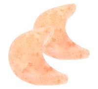 SOIMISS Lot de 2 Savons Exfoliants au Sel Minéral de L'Himalaya, Forme Lune, Savonnette Naturel Artisanal, Nettoyant Hydratant pour Corps et Pieds, Sels de Bain et Pierre Thermale pour