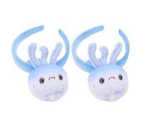 SOIMISS Lot de 2 Serrage-têtes Méduse en Peluche Bleue, Bandeaux Animaux Marins Légers pour Costume de Fête Océanique, Accessoires Cheveux pour Femmes et Adultes, Coiffures à Thème Marin,