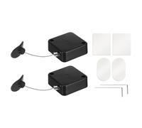 SOIMISS Lot de 2 Set de Cordons Antivol Rétractables 2M avec Boucle Réglable Câble de Fixation Sécurisé pour Télécommandes TV Manettes de Jeux et Tablettes Accessoire Anti-Perte Maison