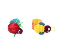 SOIMISS Lot De 2 Set De Hochets De Poignet Bébés Coccinelle Et Abeille, Taille Petite, Matériau Sécurisé, Jouets Sensoriels Pour -nés, Développement Sensoriel Et Éveil Des Tout-petits