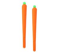 SOIMISS Lot de 2 Stylos à Encre Gel Carotte Stylo Roller à Bille à Base D'eau Carbone Design Ergonomique Couleur Orange Vif pour Bureau École et Dessin et Signature Professionnelle