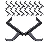 SOIMISS Lot de 20 Crochets pour Casque Audio Noir, Support de Bureau et Mural pour Écouteurs, Fixation Adhésive Gain de Place, pour Ordinateur et Espace de Travail Organisé