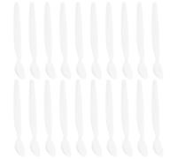 SOIMISS Lot de 20 Mini Spatules Cosmétiques Blanches en Pp pour Crème Visage et Maquillage, Légères Risque de Rayures, pour Soins Faciaux et Application Précise
