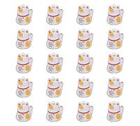SOIMISS Lot de 20 Porte-clés Artisanaux de Chat Blanc, Pendentifs Décoratifs en Alliage Solide, Porte-clés pour Paquet D'école, Accessoires DIY pour Création de Bijoux et Loisirs Créatifs