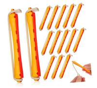 SOIMISS Lot De 24 Rouleaux De Permanente Avec Élastique Bicolore Grand Format Pour Femmes Usage Salon Maison Salon De Coiffure Outils De Coiffure Permanence Cheveux