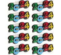 SOIMISS Lot de 25 Broches Lumineuses 2024 en Plastique Épingles de Revers pour Femmes Accessoires Nouvel An Décoration Festive pour Vestes et Manteaux Bijoux de Réveillon Élégants