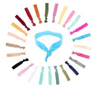 SOIMISS Lot de 25 Élastiques à Cheveux Colorés en Tissu, sans Marque, Élastiques pour Queue de Cheval sans Trace, Adaptés aux Petites Filles Usage Quotidien