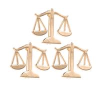 SOIMISS Lot de 3 Broches à Épingle en Alliage Métal Doré Symbole Balance Justice Bijoux Broche Vintage pour Homme et Femme Accessoire Professionnel pour Costumes et Chemises