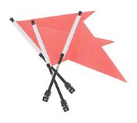 SOIMISS Lot de 3 sets de Drapeaux de Sécurité pour Guidon de Vélo Garçon et Filles Fanions Triangulaires Résistants aux Intempéries Légers et Faciles à Fixer pour Vélos de Montagne et