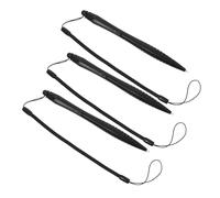 SOIMISS Lot de 3 Stylets Tactiles Résistifs avec Cordon à Ressort Anti-Perte pour Écrans Tactiles, Stylo Électronique Haute Sensibilité en Abs, Noir, Dessins et Écriture sur Tablettes