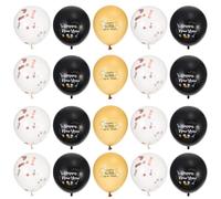 SOIMISS Lot de 30 Ballons en Latex 12 Pouces pour Décoration du Nouvel An Comprendant 10 Ballons Dorés 10 Noirs Rose Gold pour Décoration Festive et Scène de Fête Couleur Aléatoire