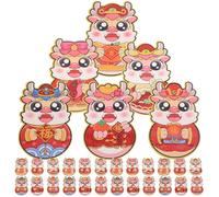 SOIMISS Lot De 30 Enveloppes Rouges Pour Le Nouvel An Décoration De Poche Rouge Enveloppes Dragon D'Intérieur