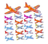SOIMISS Lot de 30 Planeurs pour Garçon et Filles en Mousse Légère, Petits Avions à Lancer la Main, Jouets Avion D’extérieur pour Jeux Plein Air et Fêtes D’Anniversaire