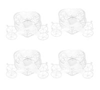 SOIMISS Lot de 4 Boîtes à Bonbons en Fer Blanches, Boîte de Mariage Européenne, Support de Rangement Visible pour Candy Bar, Coffrets Présents Invités, Décoration Festive Pratique