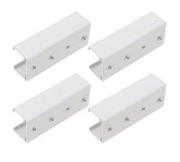SOIMISS Lot de 4 Connecteurs de Rail de Rideau en Acier Inoxydable, Clips D’alignement Universels pour Tringle à Rideaux de Plafond, Accessoires de Remplacement Robustes pour Installation