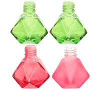 SOIMISS Lot de 4 Flacons Vides en Verre 10ml pour Vernis à Ongles Rechargeables, Petit Flacon Léger et Coloré pour Activités en Plein Air et Nail Art Couleur Aléatoire