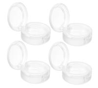 SOIMISS Lot de 4 Godets Ronds Vides 26mm pour Maquillage Yeux, Boîte de Maquillage Vide en Plastique Transparent Mat, Palette Cosmétique Réutilisable pour Fards à Paupières, Blush