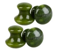 SOIMISS Lot de 4 Pierres de Massage Visage en Jade Vert Outils de Massage de Champignon Soin Anti-âge Sculptant la Mâchoire et Stimulant la Circulation Usage Facial Quotidien