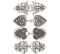 SOIMISS Lot de 4 Pinces à Châle pour Pull Vintage en Alliage Argenté Clips de Cardigan Rétro pour Femmes Accessoire Polyvalent pour Robe Chemise et Cape Fermeture Élégante et Pratique