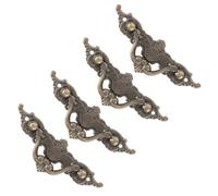 SOIMISS Lot de 4 Poignées de Porte de Placard Vintage en Bronze Antique, Entraxe 6 Cm, Style Baroque Européen, Poignées de Tiroir et Garde-robe Décoratives pour Meuble Cuisine et