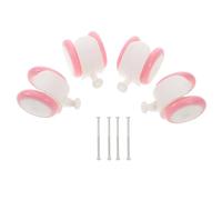 SOIMISS Lot De 4 Roues De Rechange Universelles Pour Trotteur Bébé Fille, Roues En Plastique Et Caoutchouc, Accessoires Compatibles Pour Poussettes D’apprentissage, Kit De Remplacement Rose