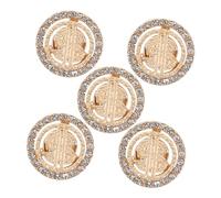 SOIMISS Lot de 5 Breloques pour Ongles en Alliage Doré Forme Billets Strass Brillants, Petits Charms Nail Art 3d pour Décoration Manucure Diy, Accessoires Nail Art Chance et