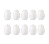 SOIMISS Lot de 50 boules en polystyrène à peindre, boule en polystyrène blanc de 3 cm, à remplir, œufs en plastique, œufs de Pâques, à coller et à peindre