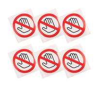 SOIMISS Lot de 6 Autocollants de Signalisation de Sécurité « Ne Pas Toucher » Diamètre 100 MM Adhésifs Solide Résistants pour Panneaux Industriels Prévention des Risques Mécaniques en