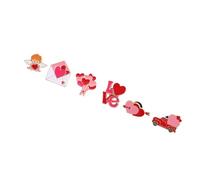 SOIMISS Lot de 6 Broches en Alliage Saint-valentin Épingle Cœur, Flèche de Cupidon, Lettre D'amour et Ange Accessoires Mode Polyvalents pour Vêtements, Paquet et Anniversaires