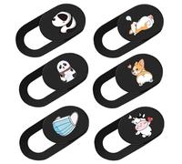 SOIMISS Lot de 6 Caches de Webcam pour Ordinateur Portable Ultra Fins Motif Dessin Animé Curseur de Couverture de Webcam Protège la Vie Privée Compatible Tablette et PC Portable
